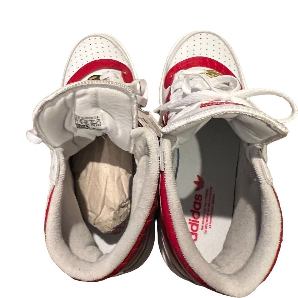 Adidas Top Ten RB Hi Women Basketball Shoes Size: 7.5 Color: White/White/Red - Picture 9 of 12
